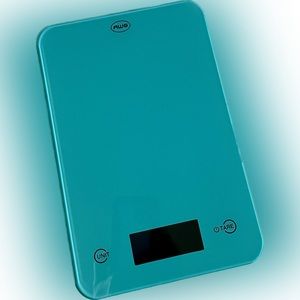 AWS Kitchen Food Scale, with tempered glass, additional batteries included